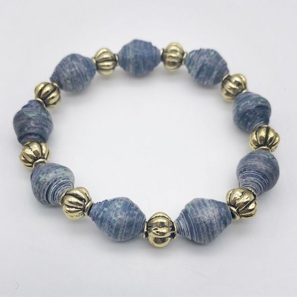 Handmade by BG Jewelry - Paper beads Bracelet